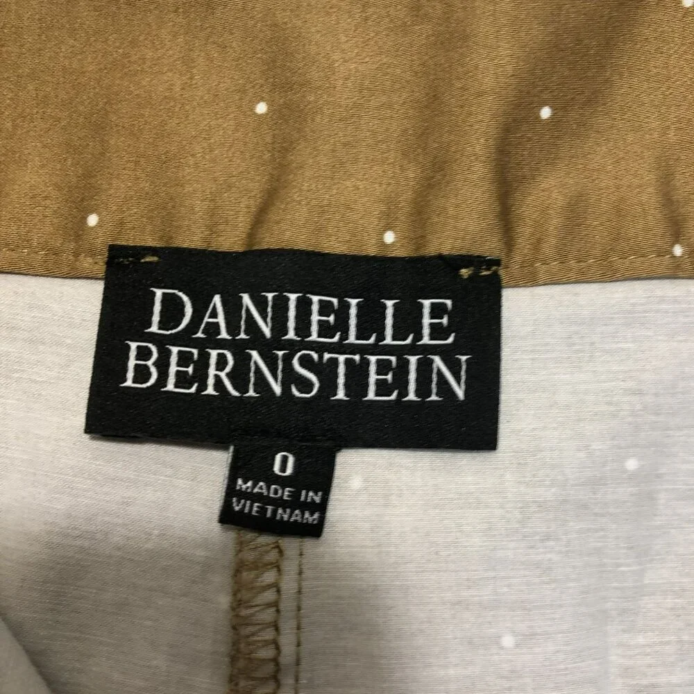Danielle Bernstein Shorts Polka Dot High-Waisted Size 0 Brown & White Womens